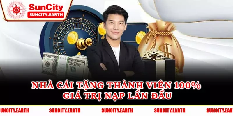 Nhà cái tặng thành viên 100% giá trị nạp lần đầu Nhà cái tặng thành viên 100% giá trị nạp lần đầu